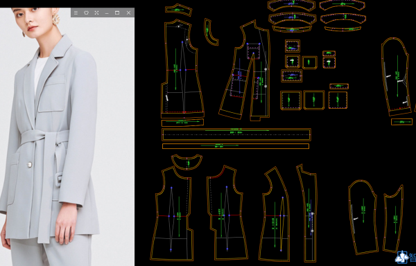 上衣款式17--休闲贴袋女西装--1