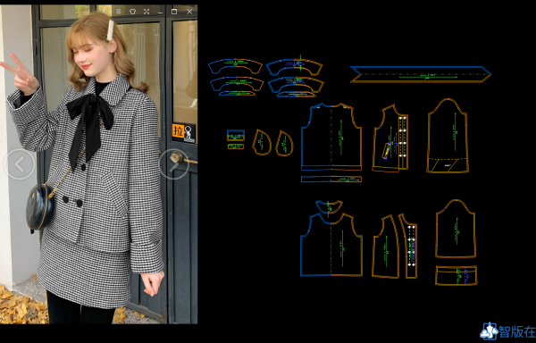 上衣65--千鸟格套装上衣