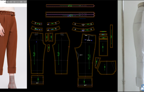 裤子018--1 单褶直筒裤
