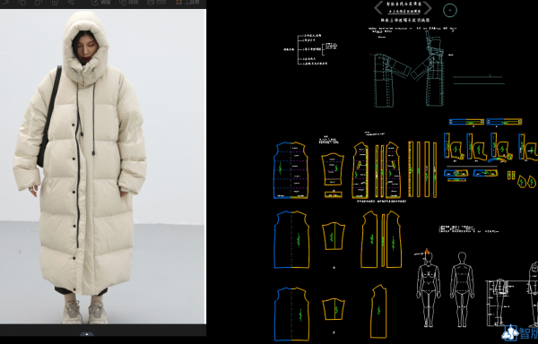 146-韩版立领连帽长款羽绒服