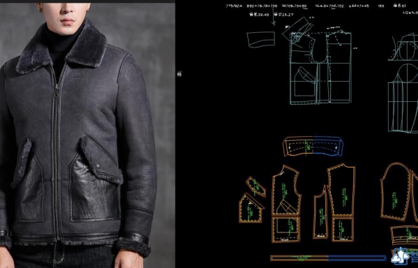 037-男皮毛一体夹克