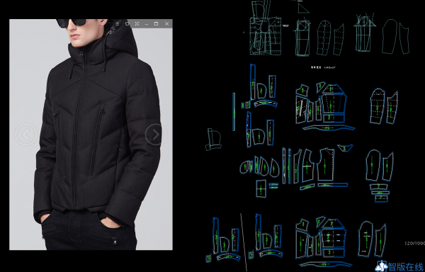 022-男羽绒服制版