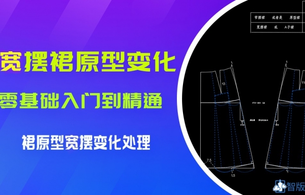 公开课-裙基础04.宽摆裙剪切变化分析及直接制图！