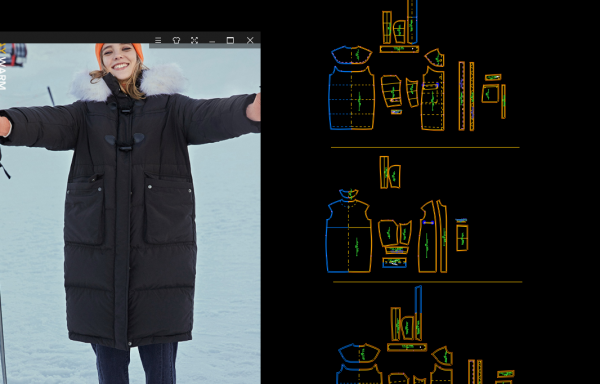 上衣54--落肩长款茧型羽绒服