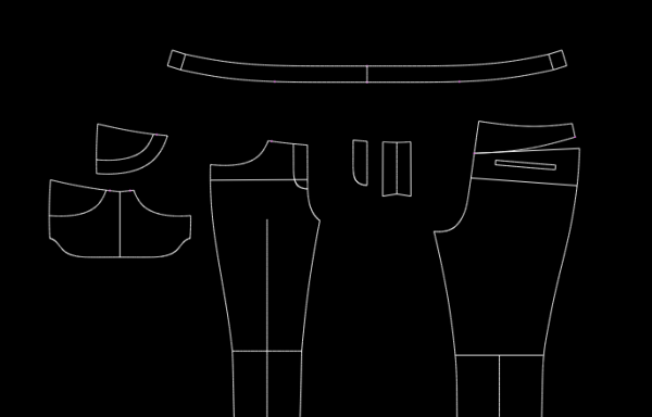 裤子12女士弹力牛仔裤+向内弯腿