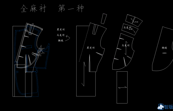 高定西装工艺--03.高定版型-全麻衬版与弹袖棉各两种！