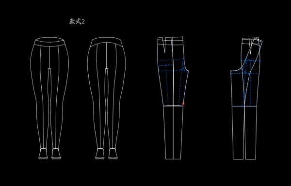 裤子13款式变化造型 2款