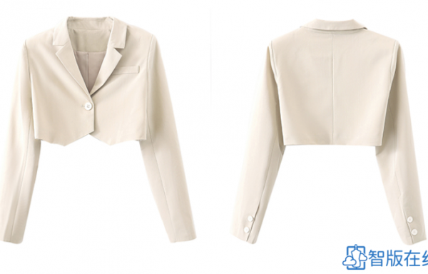 131-小宽肩西装领短外套+腰褶吊带裙 套装-小西装