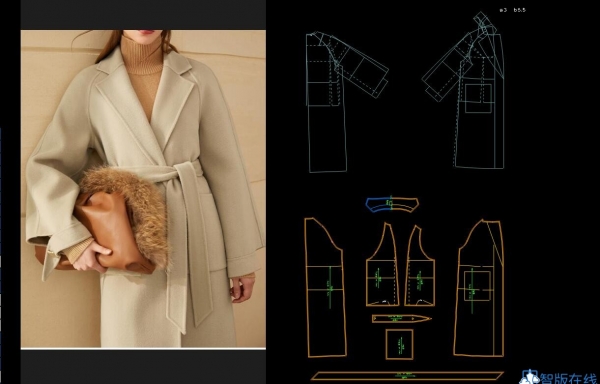 103-插肩双面呢大衣