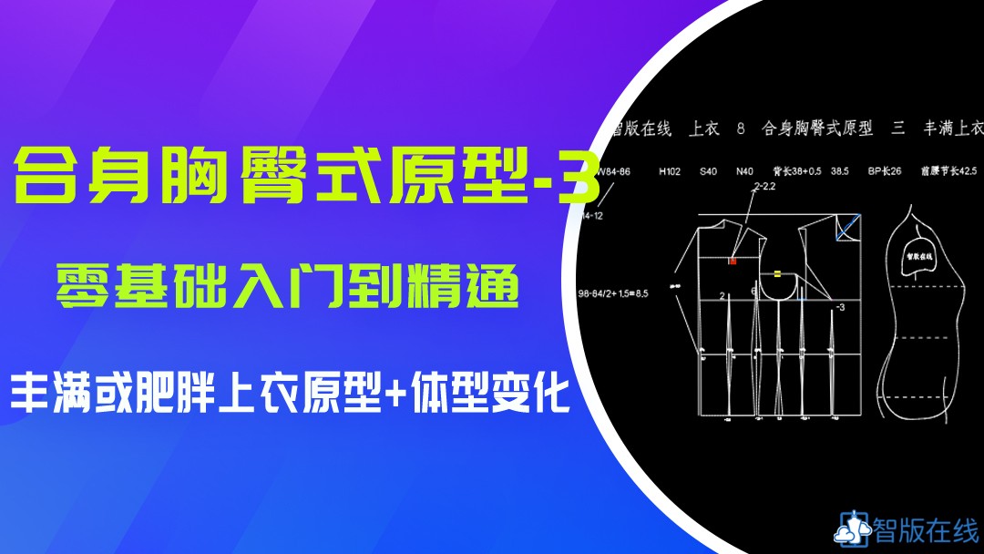 8.合身胸臀式原型 3.丰满上衣原型